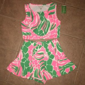 Lilly Pulitzer Short Set Med Tiki Pink 25755 NWT